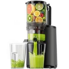 Cold Press Juicer Machines, EUHOMY 5.5" Wide Feed Chute, Slow Masticating Juicer