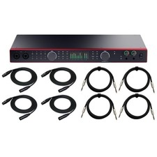 Focusrite Scarlett 18i20 4th Gen USB Audio Interface XLR and TRS Cables