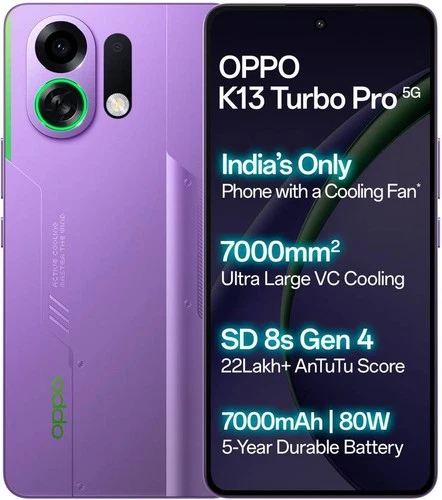 OPPO K13 Turbo Pro 5G (Purple 256GB 12GB RAM) 8s Gen 4 Processor