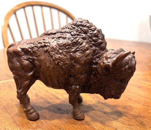 1996 Red Mill American Bison #403 Handcrafted Figurine Carved Resin
