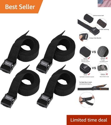 Lashing Straps with Buckles Adjustable Cam Buckle Tie Down Cinch Strap for Pa...