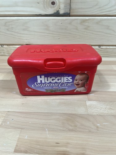 Huggies Supreme Care 64 Wipe Reusable Container No Wipes 1997