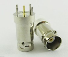 100xCopper Straight BNC Female Jack Center Solder PCB Mount RF Coaxial Connector