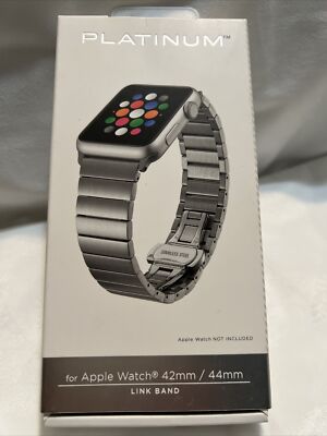 Platinum Link Band For Apple Watch 42mm 44mm Series Stainless