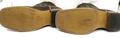 Bota Western Fenoglio Hombre 12 D Punta Cuadrada Ancha Cuero Marrón - Imagen 6 de 9