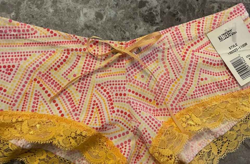 NWT MAIDENFORM SIZE 5 SMALL POLKA DOT LACE VINTAGE RARE HIPSTER BOYSHORT PANTIES — 第 2/4 张图片