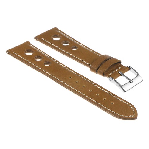 DASSARI Vintage Leather Quick Release GT Rally Racing Mens Watch Band Strap - Picture 21 of 22