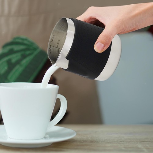 Griffloser Milchkrug Latte Art Antihaftbeschichtet Genaue Messung Tragbar Milch` - Bild 5 von 27