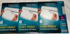 3x Index Maker Insert Dividers 8 Tab Avery Reinforced Personalize 11450 NEW