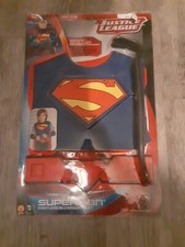 Justice League Superman Costume Accessories - Cape/Chest Piece Fits Sizes 4 - 6