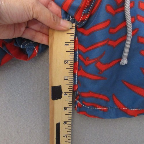 Vilebrequin Swim Trunks Boys Medium Blue Red Bird Print Beach Vacation Pull On - Picture 8 of 15