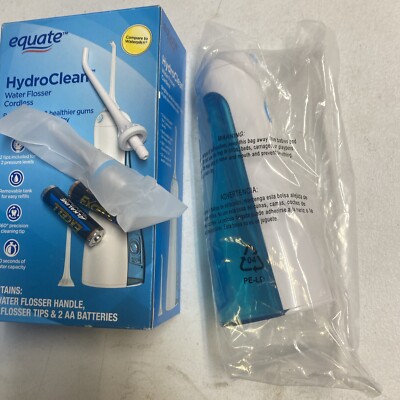 Equate HydroClean Cordless Water Flosser with Removable Tank, 2 Cleaning Tips