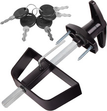 Shed Door Latch T-Handle Lock Kit with 5 Keys, 5-1/2" Stem Storage Barn Shed Doo