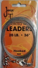 6 Silver Coated Wire Leaders 20 LB. 36 Inch