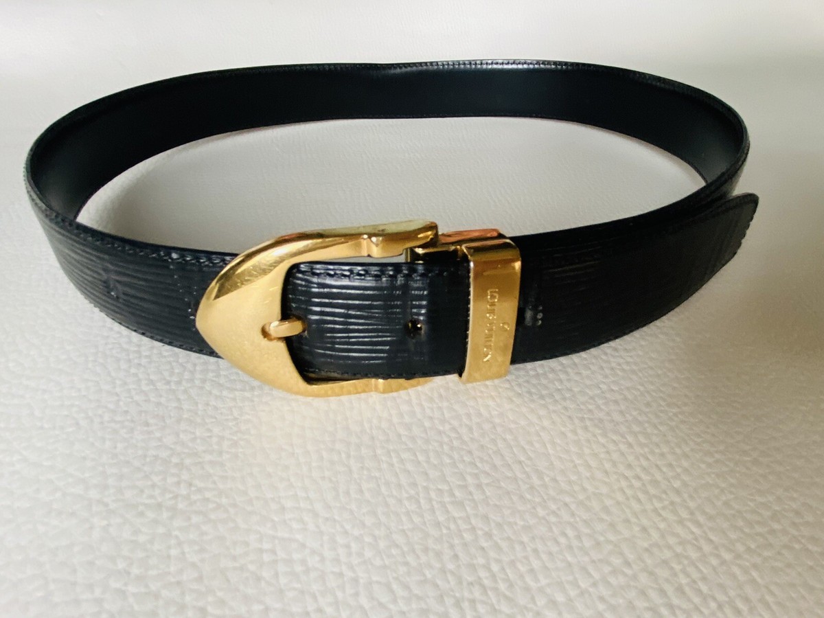 Cuir Epi Prix Ceinture Louis Vuitton Femme Louis Vuitton Ceinture 75 Louis Vuitton 85/34 Black Epi Leather Ceinture  Belt Gold Buckle