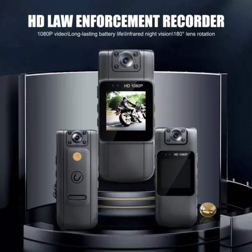 20-hour 1080P Camcorder Mini Police Body Camera HD 180° Video DVR IR Night Cam - Bild 4 von 15