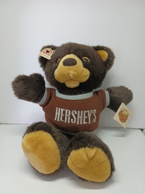 Vintage with Tag Heartline Hershey's Bear Plush  Chocolate Chums 1987 Mars 14''