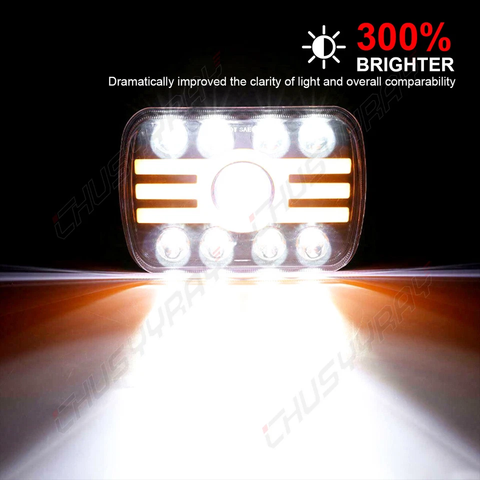 Faróis de LED altos/baixos 7x6 5x7 para Plymouth Voyager 1988 1989 - Imagem 2 de 4