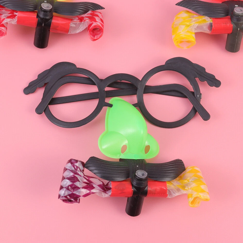 Blowout Toy Funny Eyeglasses Kids Party Supplies Funny Disguise