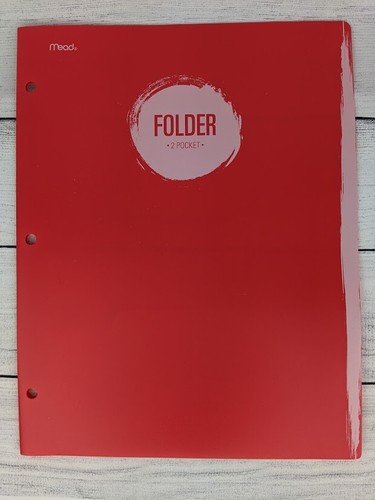 Plastic Mead 2 Pocket School Folder, 12" X 9 3/8", assorted colors - Picture 8 of 9