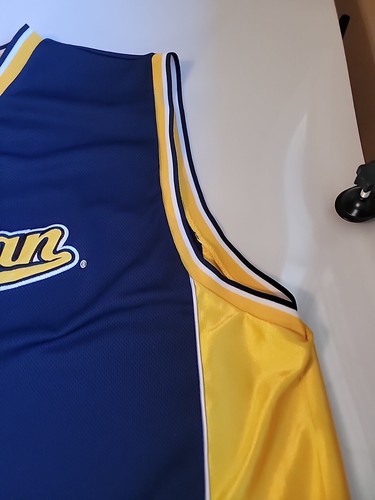 Herren Michigan Basketball Trikot #1 Kolosseum 3XL genäht blau gelb - Bild 5 von 10