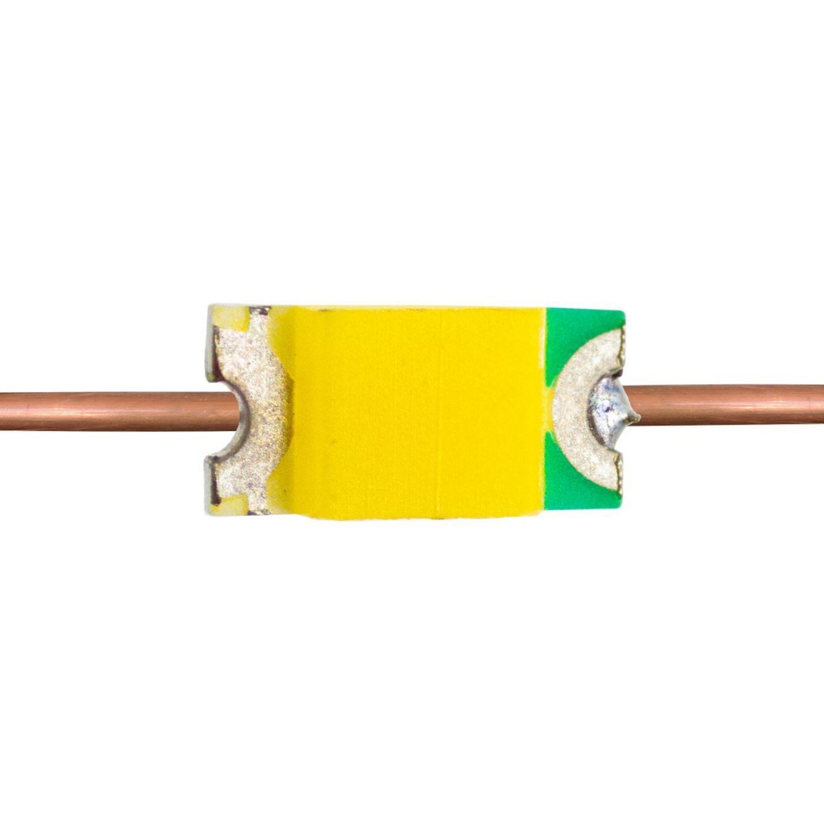 10x Superbright LEDs SMD 1206 Yellow with Enamelled copper wire 20cm + 12V Serie
