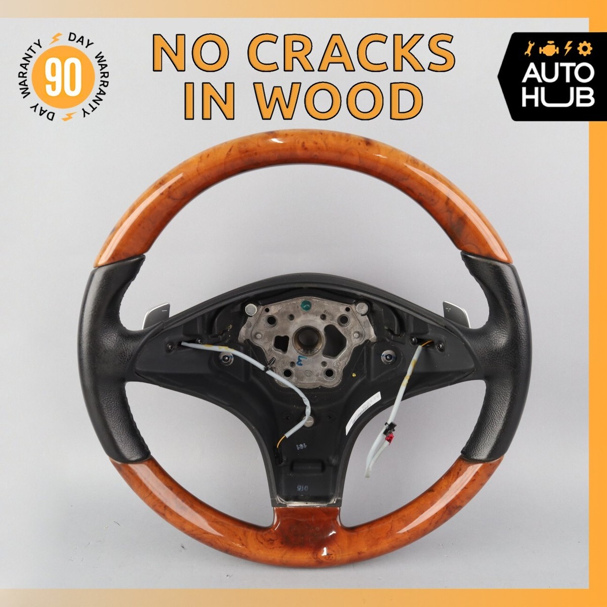 09-12 Mercedes R230 SL550 SL600 Steering Wheel Wood w/Paddle