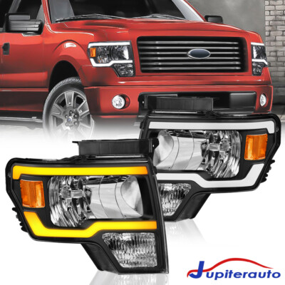 Switchback Sequential For 2009-2014 Ford F150 Headlights w/DRL LED Tube Bar