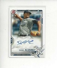 2021 Bowman Daniel Alvarez Autograph First Bowman New York Yankees 1st Rare A807