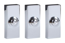 Image of 3 x Byron 2204BC Surface Door Bell Pushes (Highly Polished Chrome)
