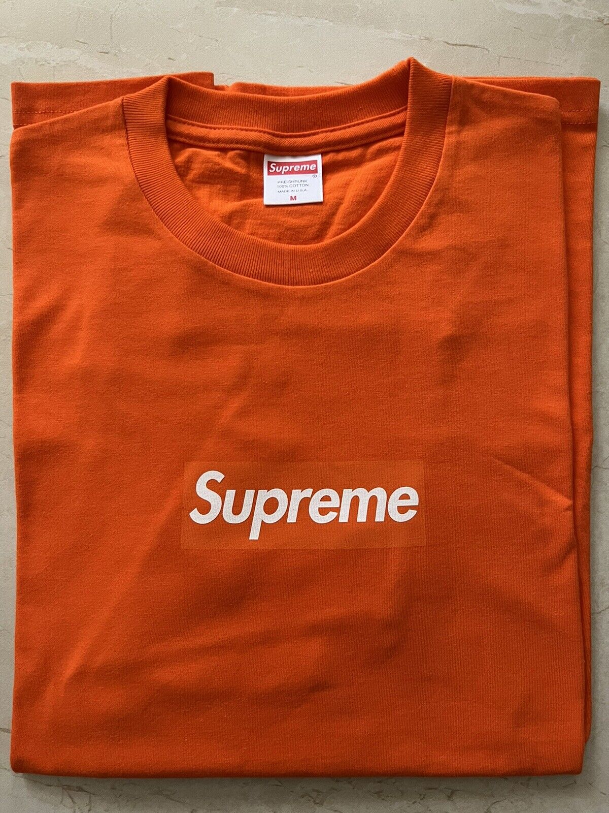 Supreme Box Logo L/S Tee Orange XL