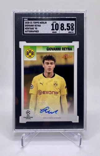 2020-21 Giovanni Reyna Topps Merlin Heritage Autographed Card SGC 8.5 Auto 10