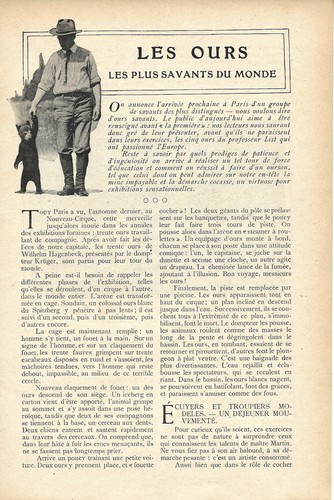 Les ours les plus savants du monde - - Article de presse 1907 - Imagen 2 de 4