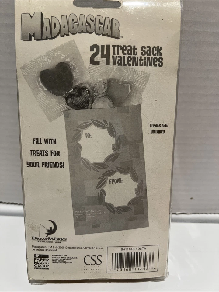 Madagascar Valentine’s Day Treat Bags Dreamworks - Изображение 2 из 4