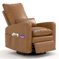 Power Swivel Glider Recliner Rocking Chair Nursery Upholstered Electric Sofa