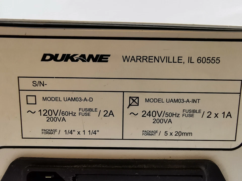 DUKANE UAM03-A-INT 240V/ 50Hz / 2X1A 200VA- WITHOUT ANY ACCESSORIES - Image 3 of 4