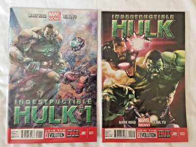 Indestructible Hulk #1 & #2 - NEW NM - Marvel Comics - Mark Waid, Leinil Yu