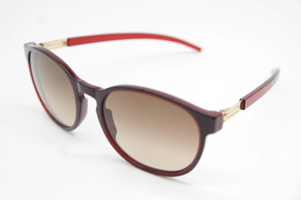 Lunettes De Soleil IC! Berlin Helene Rouge Or Ovales Neuves - Photo 3/4