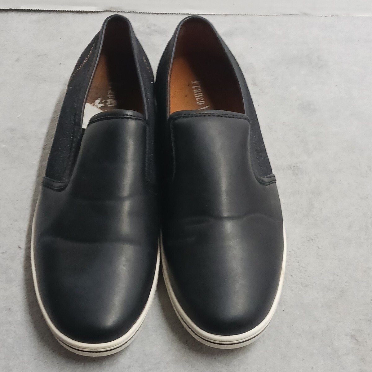 FRANCO VANUCCI-Men’s Black Leather Slip-On Dress Shoes (SZ. 10) Franco Vanucci Jace Men main image 3