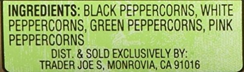 Trader Joe's exklusive Regenbogen Pfefferkörner Pfeffermischung mit Mühle 1,8 Unzen (50 g) - Bild 4 von 5