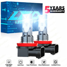 2x 6500k Xenon White H11 Led Fogdriving Light Bulbs Lamps High Power Combo Kit