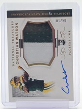 CHRISTIAN WATSON 2022 NATIONAL TREASURES CROSSOVER ROOKIE RPA GOLD /10 Q5454