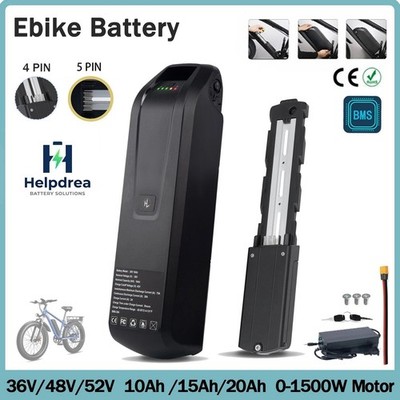 Ebike Battery 52V 48V 36V 10Ah/15Ah/20Ah Electric Bike Bicycle Scooter Battery