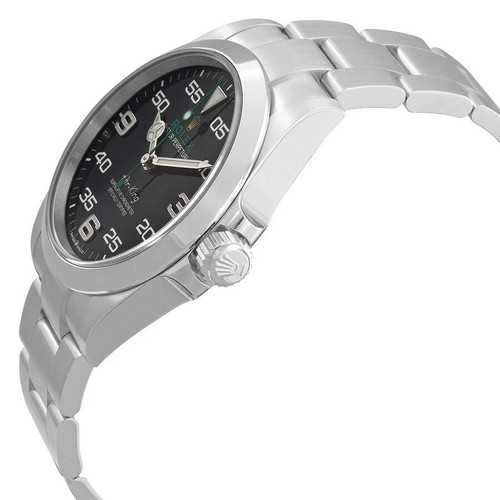 Rolex Oyster Perpetual Air-King Orologio Uomo 126900 Acciaio Inox Quadrante Nero - Foto 5 di 8