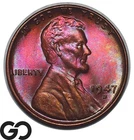 1947-D Lincoln Cent Wheat Penny, Fantastic Toner, Choice Gem BU++