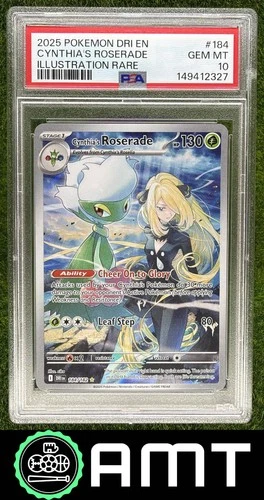 Cynthia's Roserade IR PSA 10 2025 Pokemon Destined Rivals #184/182 2327