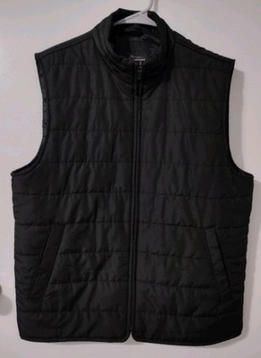 Marc Anthony Puffer Vest Men's Size M Pockets Outdoors Black