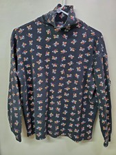 Vintage 90s Mickey  Co Disney Black Long Sleeve Turtleneck Shirt Size Large