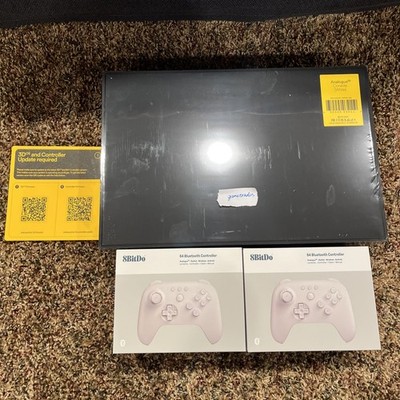Nintendo Analogue 3D WHITE FPGA N64 Console Sealed & 2 WHITE 8BITDO Controllers 