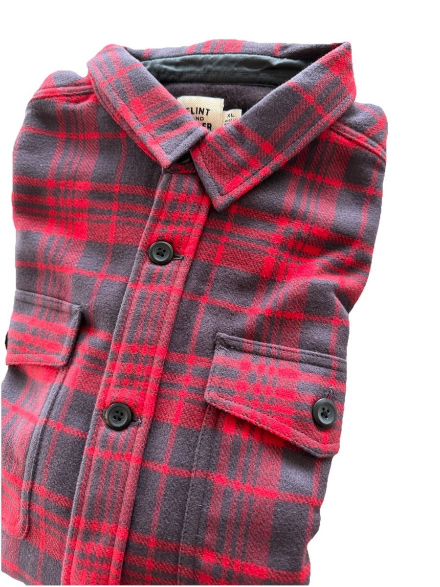 Flint and Tinder New Expedition Shirt Jacket Mens XL Wool Blend LS